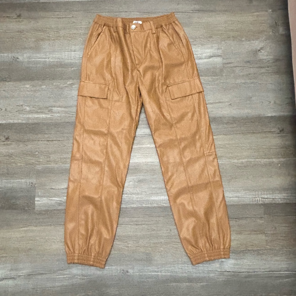 Tan leather Pants